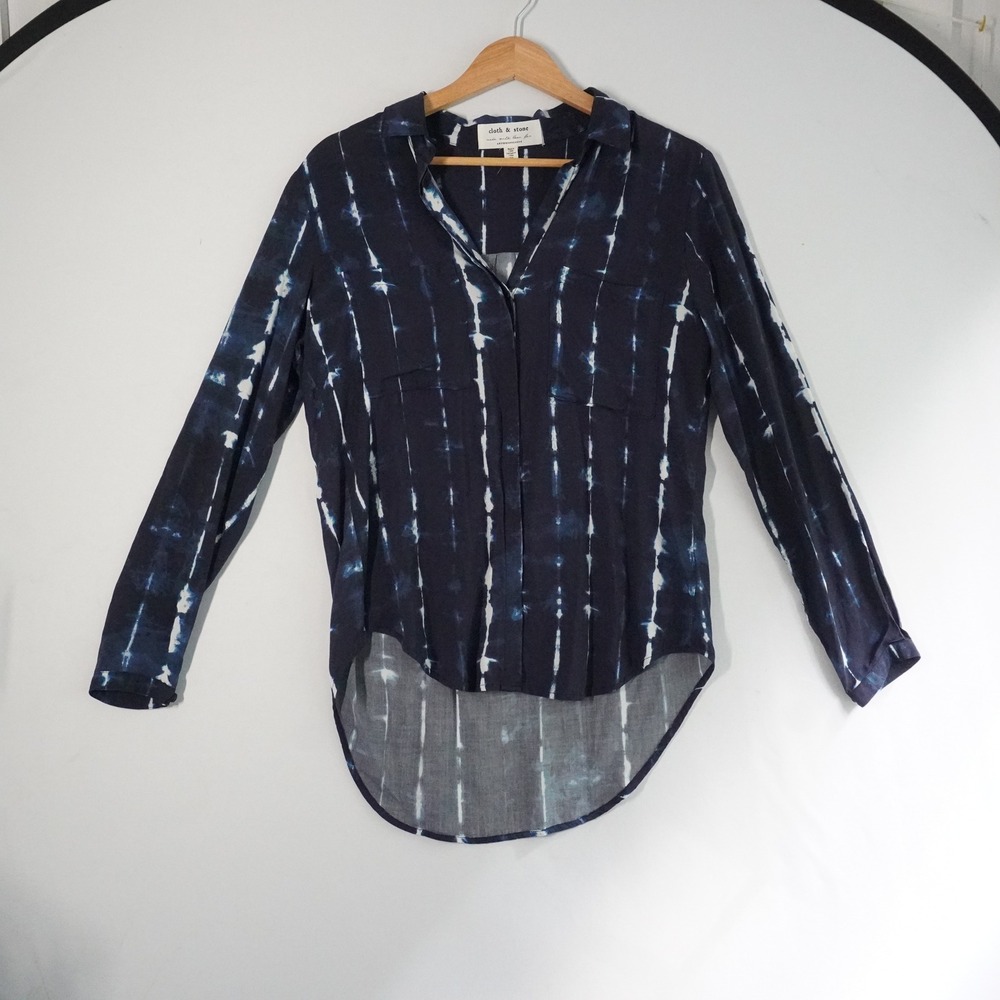 Cloth & Stone Anthropologie Tie Dye Shirt Relaxed Fit Blouse XS